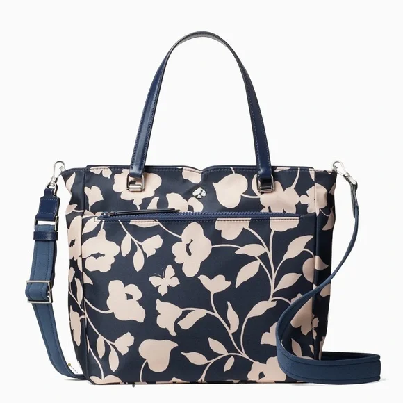 Kate Spade Jae Garden Vine Medium Nylon Satchel Crossbody Nightcap Multi - Picture 5 of 7